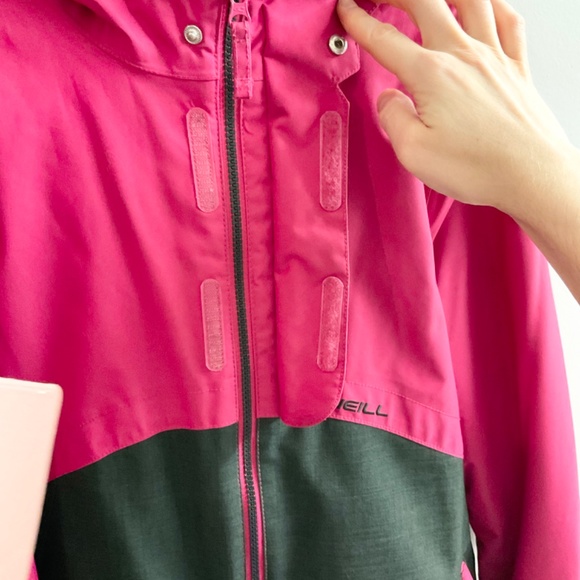 Medium Womens O’Neil Snowboard Ski Red Jacket Winter Warm Zipper Water Resistant - Picture 7 of 11